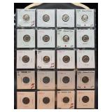 (1) sleeve of 20 Roosevelt Dimes - years 1977 thru 1984 - mints P/D/S - some are proofs