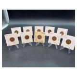 Grouping of (10) 1909 & 1910 Lincoln Wheat Pennies….all mint P