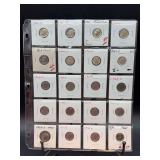 (1) sleeve of partial Roosevelt Silver Dimes and non- silver dimes….years 1961 thru 1970 - mints P/D/S - some proofs