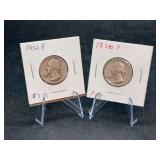 (2) Washington Silver Quarters - 1950-P and 1951-P
