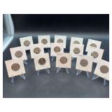 (15) Jefferson Nickels - 1951 thru 1957 - mints P/D/S