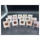 (15) various year and mint mark Washington Quarters…..several proofs….some backs are not visible due to packaging