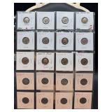 (1) sleeve of 20 Roosevelt Dimes - years 2004 thru 2012 - mints P/D/S - some are proofs