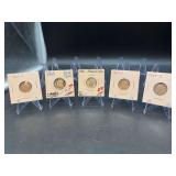 (5) 1960 Roosevelt Silver Dimes