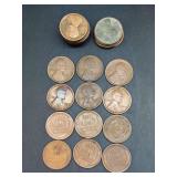 Grouping of (13) 1917-P Lincoln Wheat Pennies -(5) 1917-D Wheat Pennies and (10) 1917-S Wheat Pennies