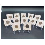 Grouping of (12) Buffalo Nickels - years 1925 thru 1937…..mints P/D/S