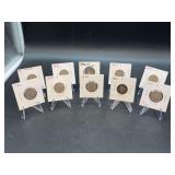 Grouping of (10) Liberty Head Nickels (also known as V Nickels)…..1897-1900 and mint P