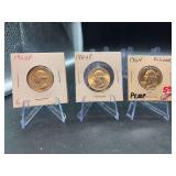 (3) 1964-P Washington Silver Quarters