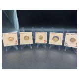 (5) 1961, 1962 & 1963 Roosevelt Silver Dimes