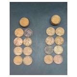 Grouping of (14) 1934-P Lincoln Wheat Pennies and (16) 1935-P Wheat Pennies