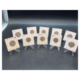 Grouping of (10) Liberty Head Nickels (also known as V Nickels)…..1901-1902 and mint P