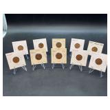 Grouping of (10) 1925 Lincoln Wheat Pennies….mints P/D