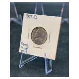 1957-D Jefferson Nickel from mint set