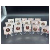 (15) various year and mint mark Washington Quarters…..several proofs….some backs are not visible due to packaging