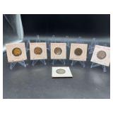 (5) 1945 Silver Jefferson Nickels - mints P/D/S