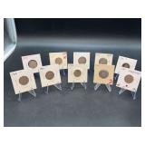 Grouping of (10) Liberty Head Nickels (also known as V Nickels)…..1910-1911 and mint P