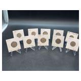 Grouping of (10) Liberty Head Nickels (also known as V Nickels)…..1906-1907 and mint P