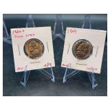 (2) Jefferson Nickels - 1950-D Full Step and 1949-P MS63