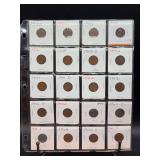 (4) sleeves of Lincoln Head Wheat Pennies - years range from 1938 thru 1957…..not all sleeves are full and last sleeve has some imperfection coins along with 1 blank