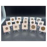 (15) various Foreign Coins….Japan, Italy Dominican Republic, Panama