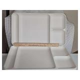 Tupperware divided trays. Total of five as shown. Great for picnics, daycares, and more.