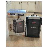 Black & Decker utility heater with timer and thermostat. Untested.