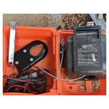 Chicago electric power tools. Battery connected electric winch 2000 lb capacity. Untested.