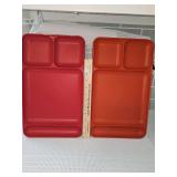 Tupperware divided trays. Total of six as shown. Great for picnics, daycares, and more.