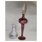 Two beautiful perfume bottles.