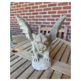 Solid concrete gargoyle…..12” tall