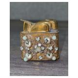 Vintage decorative jeweled mid-20th Century cigarette lighter