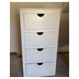 Wooden 4-drawer shop/garage cabinet…..25 x 17-1/2 x 48-1/2 tall