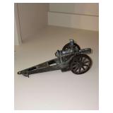 vintage Negbaur tabletop lighter designed to look like a French 75mm cannon