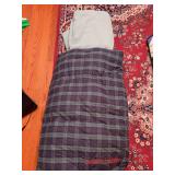 Ralph Lauren king size plaid down comforter and teal colored bedspread (not Ralph Lauren)