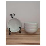 Set of (4) Pillivuyt Pate Pillenium White Porcelain Cereal Bowls…..5-3/4”D x 2-1/2” tall