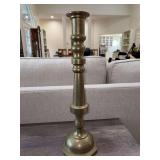 Vintage solid brass candlestick…..19” tall….a few slight tarnish spots