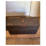Vintage REM Line metal tool box and contents