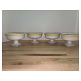 Set of (4) Williams-Sonoma Grande Cuisine Pedestal Dessert Bowls…..Made in Italy…..3-1/4” tall