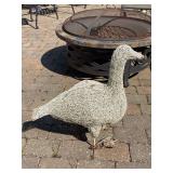 Handcrafted white wire goose…..does has rust…..23” tall