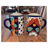 Pair of hand-painted Mexican Talavera salt & pepper shakers - identified as a Garay Talavera pieces…..3-1/4” tall