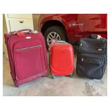 (3) pieces of luggage - makers are Samsonite and Minlupolo (this one is hard shell)