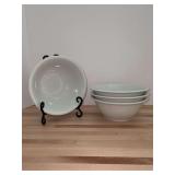 Set of (4) APILCO France White Porcelain Soup Bowls…..7”D x 2-3/4” tall