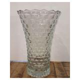 Mid-1940s Fostoria American clear glass cubist style vase…..9-3/4” tall