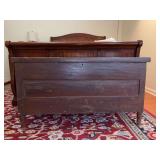 Antique solid wood handcrafted blanket chest…..43-1/2 x 18-3/4 x 24 tall