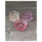 (3) beautifully colored salt cellars…..each is 1” tall