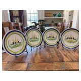 Set of (4) Williams Sonoma Grande Cuisine 8' Plates - Made in Italy