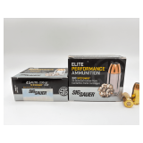 Two Boxes Sig Sauer Elite Performance 45 Auto/ACP 230gr V-Crown 20RD JHP Ammo / E45AP2-20