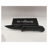 Sarge Command 7” Open 440 Stainless Army Green Turbo Folding Knife / SK-827