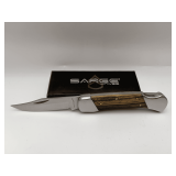 Sarge Zebrawood 7.25” Open 440C Stainless Folding Knife / SK-141ZNM