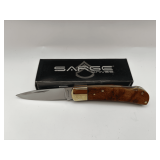 Sarge Heirloom 5.375” Open 440C Stainless Maple Burl Folding Knife / SK-72